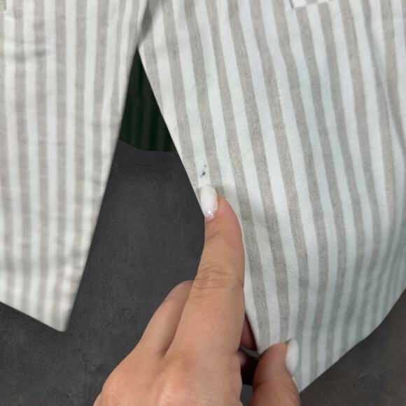 Roz & Ali Women's SZ S Striped Blazer w/ Lace Accents Cutesy Cottagecore - Picture 5 of 8